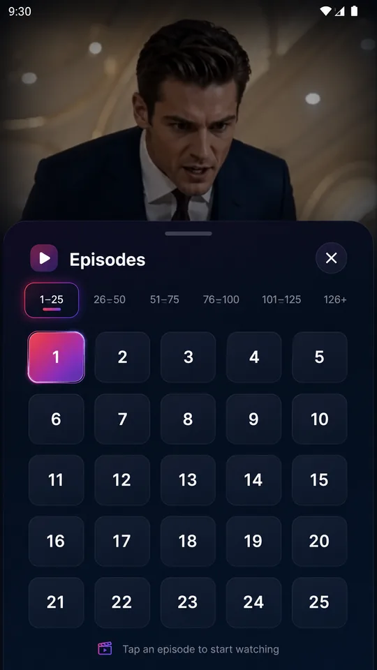 DramaBox clone episode selector grid for a multi-episode series
